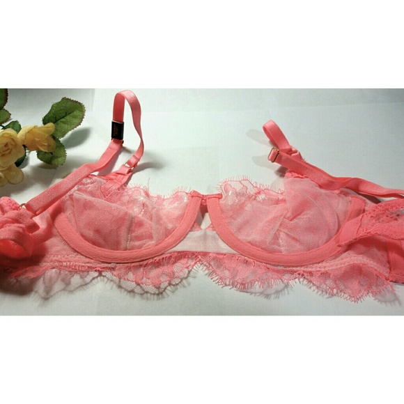 New! VS Bra Size 32B Pink Unlined Demi $22 - Picture 6 of 6